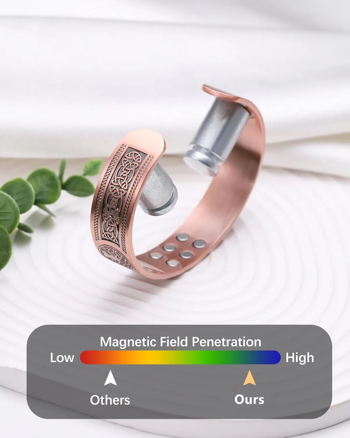 ARADOO Tree of Life Copper Magnetic Bracelet | Unisex Therapy Cuff Bangle