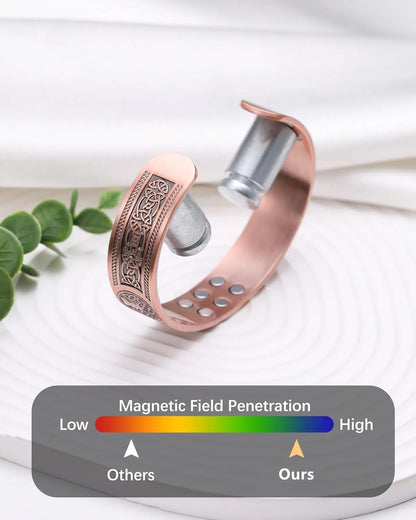ARADOO Tree of Life Copper Magnetic Bracelet | Unisex Therapy Cuff Bangle